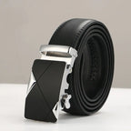 Genuine Leather Men's Belt with Automatic Buckle Pi-Mart