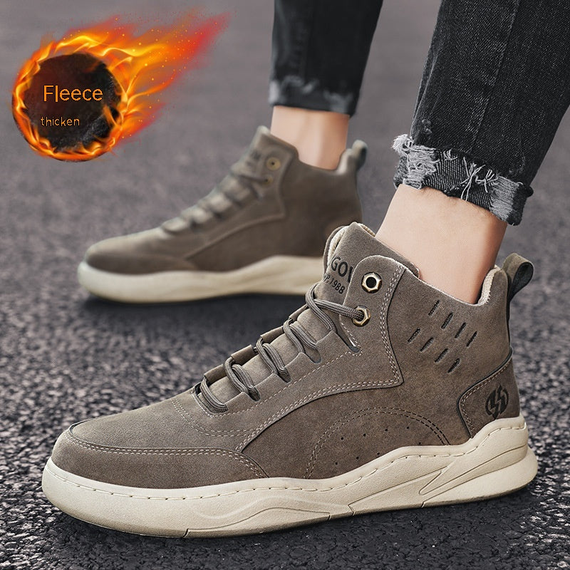 Business Men's High Quality Casual Shoes Fashion Trend Men's Sports Leather Shoes Comfortable Lace-Up Non-Slip Walking Shoes Leather Luxury Non-Slip Hiking Boots Outdoor Lightweight Shoes Stevvex