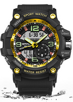 NEW Sport Analog-Digital Watch For Men and Woman  Waterresistant 50M Professional Waterproof Quartz Large Dial Military Wristwatches  With Night Mode - SJB-DIAMOND ELITES