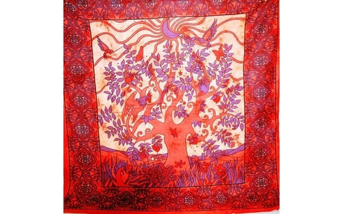 Crescent Moon Botanical Wall Tapestry 90x80 Cotton Decor BandsCo Straps