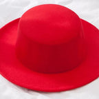 Winter Autumn Woolen Women Men Fedora Hats Fashionable Women Classic Wide Brim Fedora Hat Adjustable Big Fedoras Hat Luxury Brim Fedora Hat Summer Men Classic Hat