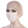 NEW Soft Cotton Hijab Breathable Turban Tie Under Scarf Elegant Ear Hole Stretch Inner Hijabs Lightweight Turban Round Front Under Hijab Caps Female Turban Bonnet Stevvex