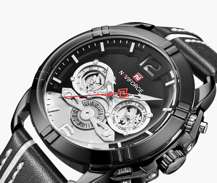 Waterproof  Quartz  Man Leather Sport Wrist Watch  Luxury Unique Design Perfect Gift - SJB-DIAMOND ELITES