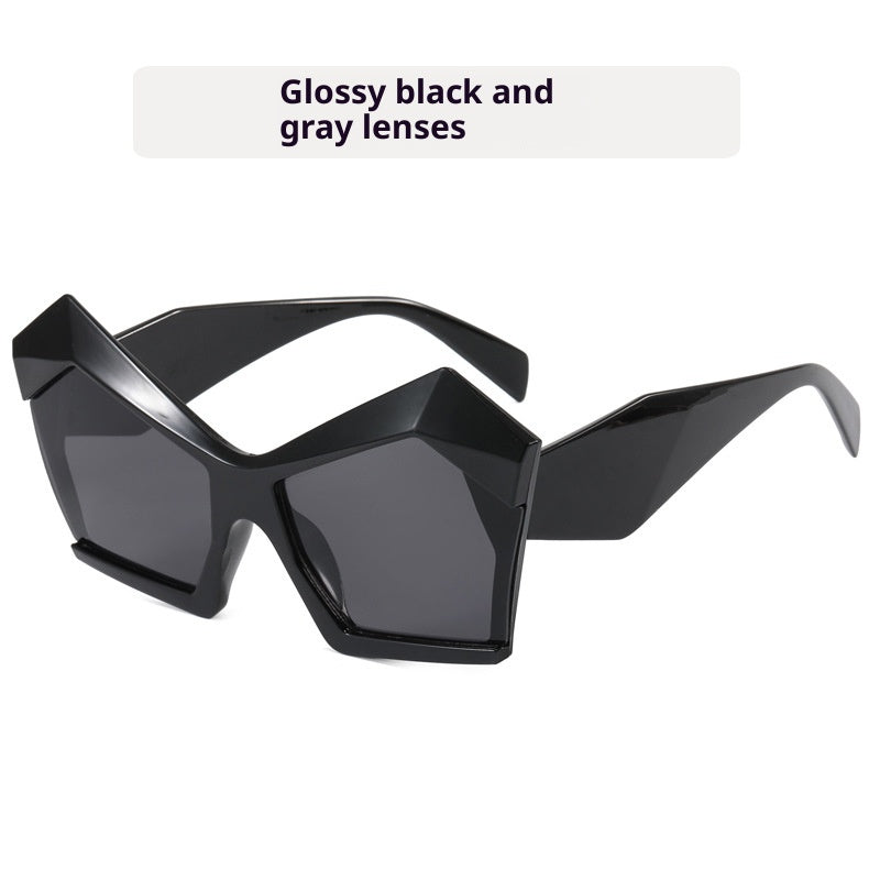 Oversized Square Cateye Polarized Sunglasses Big Trendy Style Fashionable Personality Big Frame Sunglasses New Fashionable & Popular Street Style Sunglasses For Women Stevvex