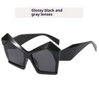 Oversized Square Cateye Polarized Sunglasses Big Trendy Style Fashionable Personality Big Frame Sunglasses New Fashionable & Popular Street Style Sunglasses For Women Stevvex