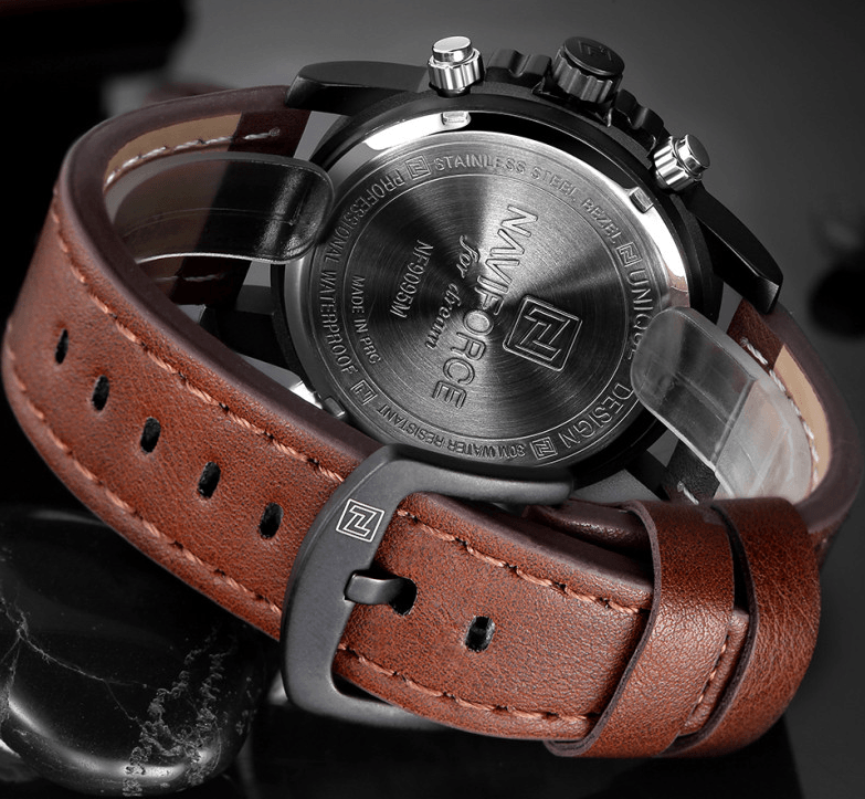 Men's Multifunction Digital Analog Waterproof Watch With Alarm And Automatic Time Zones Unique Design Excellent Gift - SJB-DIAMOND ELITES