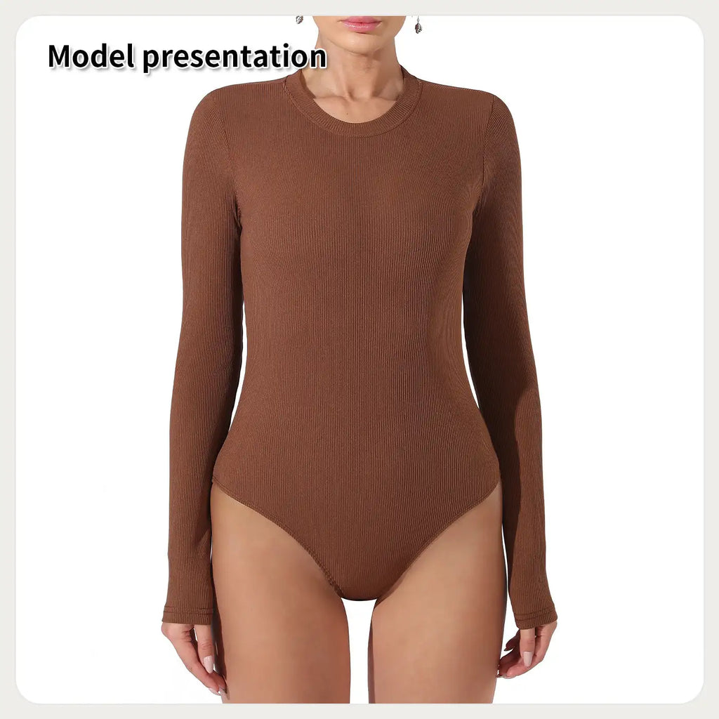 Women's Fashion Simple Solid Color Bodysuit - SJB-DIAMOND ELITES