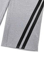 Plus Size Striped Contrast Wide Leg Pants THRIXINE