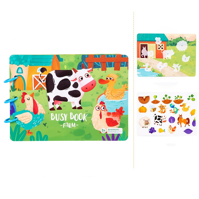 Children's Busy Book Educational Toys Repeated Paste Pi-Mart