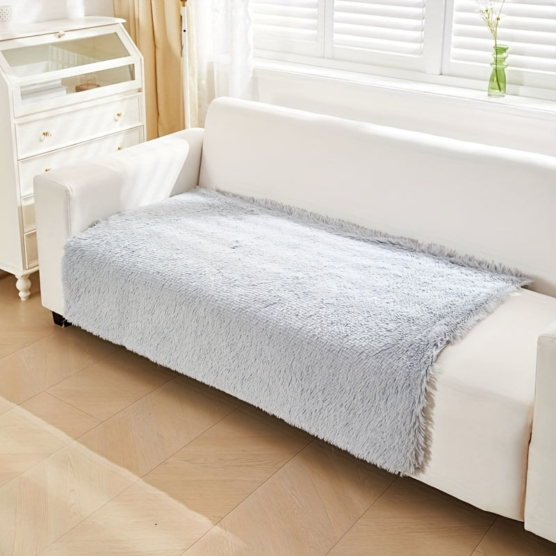 1pc Long Plush Dog Blanket, Soft Dog Throw Blanket, Reversible Dog Calming Bed Mat Sofa Cover Lootquake LLC