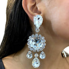 Exaggerated Rhinestone Pendant Necklace Set Fashion Pi-Mart