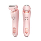 2 In 1 Hair Removal Epilator USB Rechargeable Trimmer Women Body Razor Face Leg Armpit Bikini Hand Pubic Shaver Hair Remover Pi-Mart