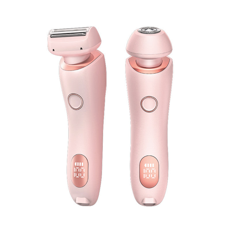 2 In 1 Hair Removal Epilator USB Rechargeable Trimmer Women Body Razor Face Leg Armpit Bikini Hand Pubic Shaver Hair Remover Pi-Mart