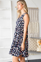 Full Size Leopard V-Neck Ruffled Tank Dress – Leopard Tank Dress, V-Neck Ruffled Dress, Animal Print Dress, Leopard Print Dress, Ruffled Tank Dress, Bold V-Neck Dress, Casual & Formal Dress