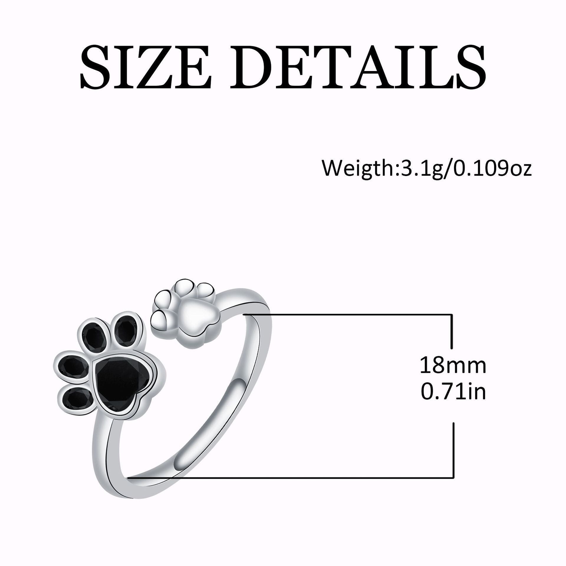 Women's Adjustable Creative Cute Kitten's Paw Ring Pi-Mart