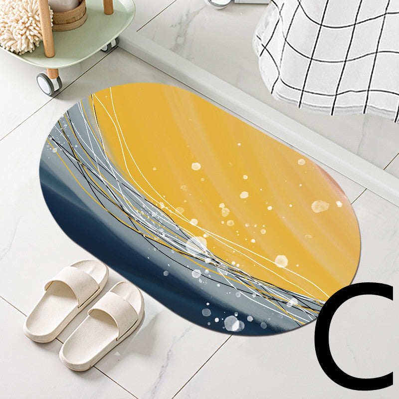 Diatom Mud Bathroom Door Non-slip Absorbent Floor Mat Pi-Mart