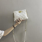 Mini crossbody purse women, spring and summer women's bags popular fashion versatile diamond chain crossbody bag,