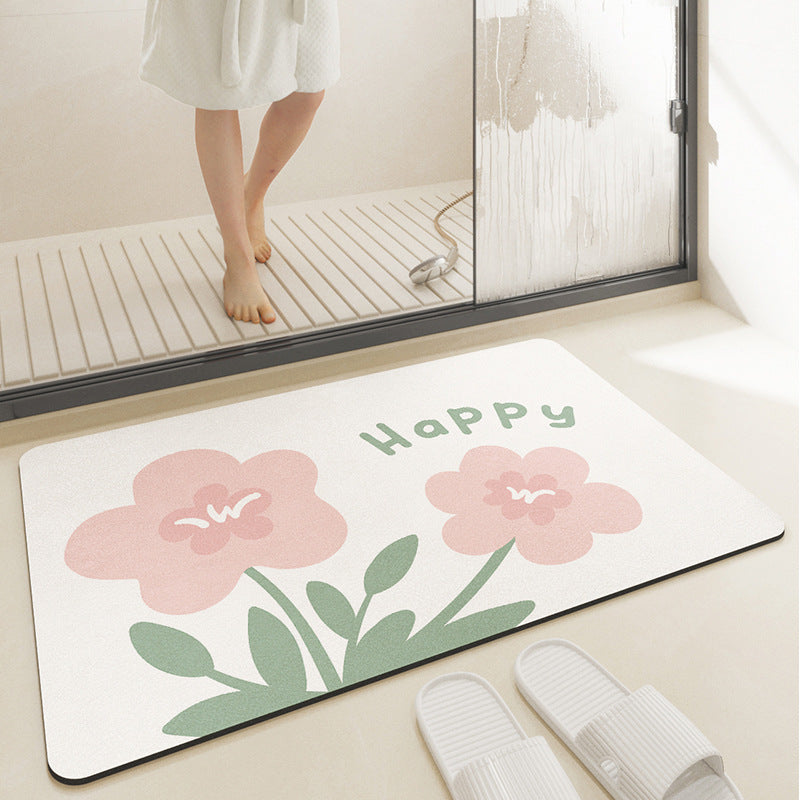 Bathroom Absorbent Non-slip Carpet Floor Mat Pi-Mart