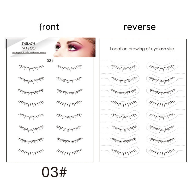 Lower Eyelashes Tattoo Sticker Disposable Waterproof Pi-Mart
