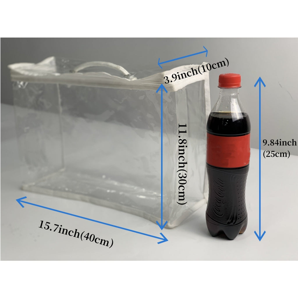 1pcs/2pcs 2-Pack Transparent PVC Travel Makeup Bag, Waterproof Cosmetic Pouch for Travel, Portable Quilt Blanket Storage Bag Lootquake LLC