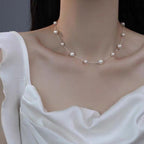 Starry Sky Shell Pearls Couple Valentine's Day Gift Necklace Pi-Mart