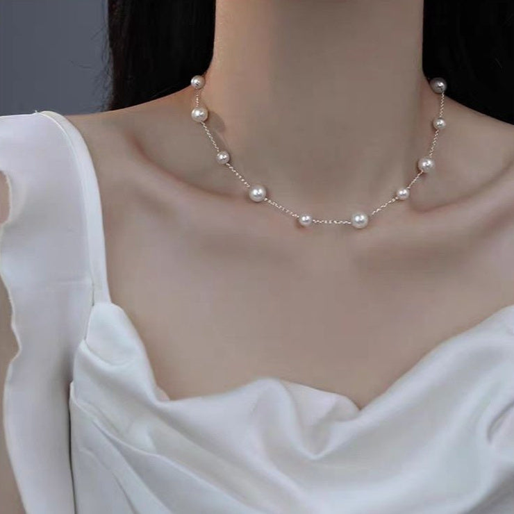 Starry Sky Shell Pearls Couple Valentine's Day Gift Necklace Pi-Mart