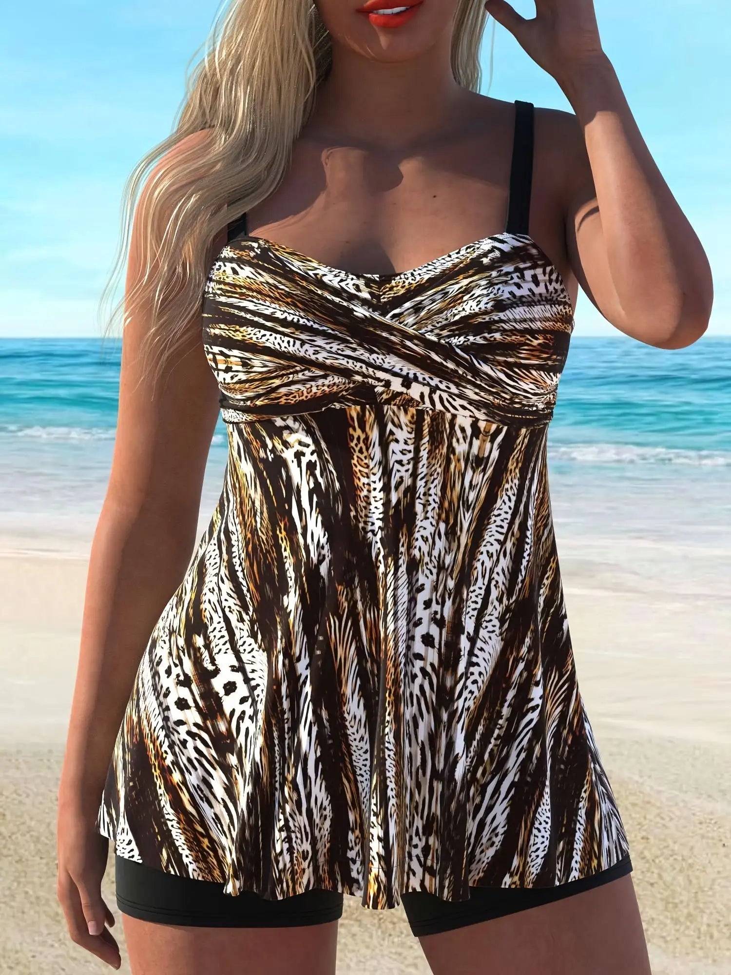 Women's Two-piece Casual Swimsuit P107 Decoral - SJB-DIAMOND ELITES