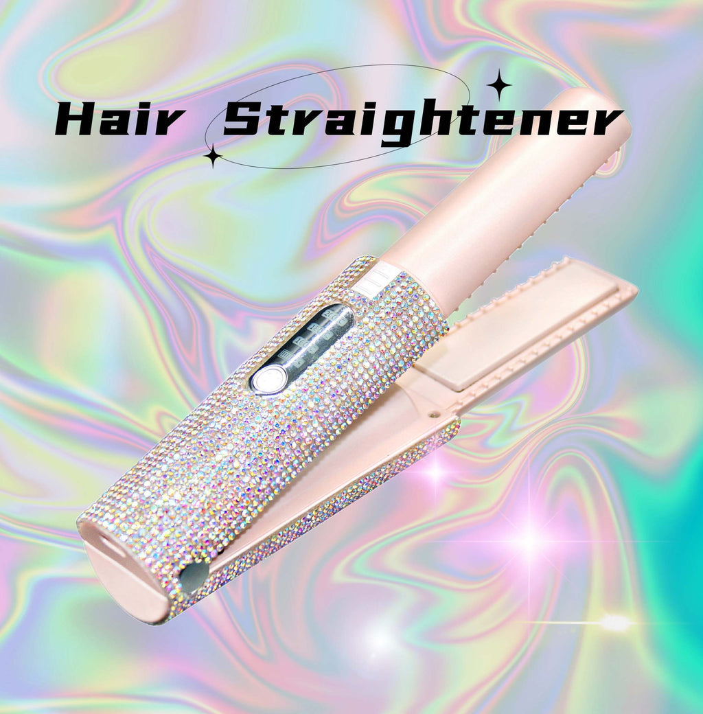 2-In-1 Electric USB Hair Straightening Brush Straightener Brush Multifunctional Comb Straightening Styler Hair Curler Pi-Mart