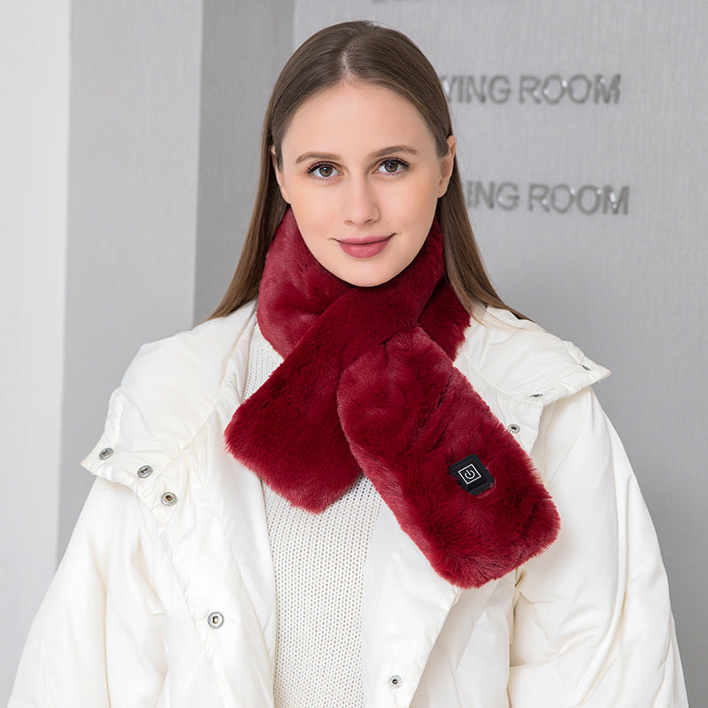 Heating Scarf USB Electric Heated Neck Wrap Heating Pad Pain Relief Three-gear Temperature Control Neck Warmer For Women Men Pi-Mart