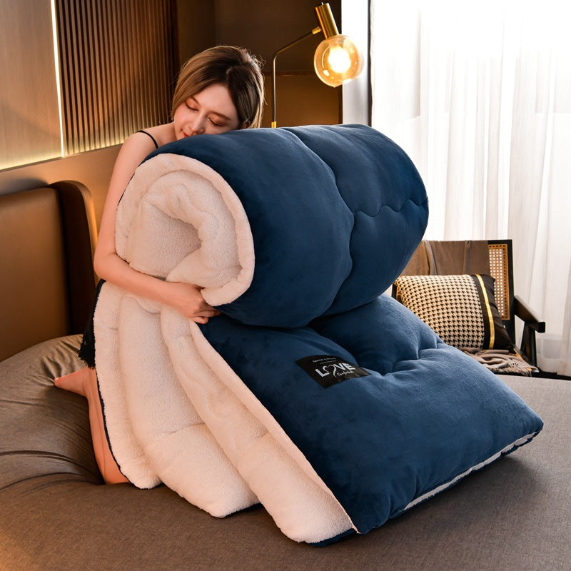 Luxury Winter Thickened Warm Double-sided Milk Velvet Quilt  Fleece Pi-Mart