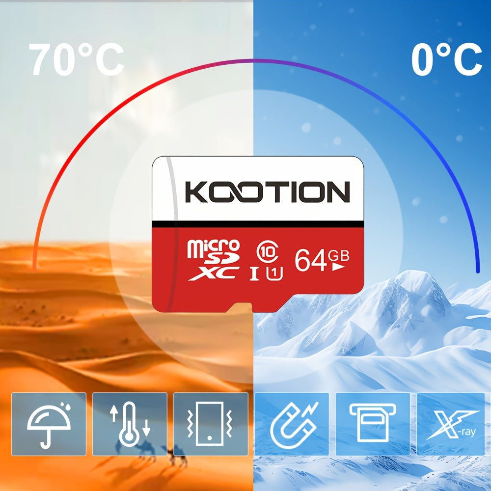 [10pcs High Speed TF Card] KOOTION 10pcs/5pcs 64GB 32GB 512MB High Speed UHS-I C10 U1 TF Memory Card with SD Adapter | Mini SDXC Card for Smartphone Tablet Laptop Action Camera Dash Cam Drone Game Console Lootquake LLC