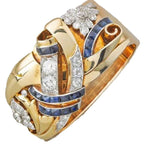 Retro Hollow Ring European And American Exaggerated Flower-shaped Zircon Pi-Mart