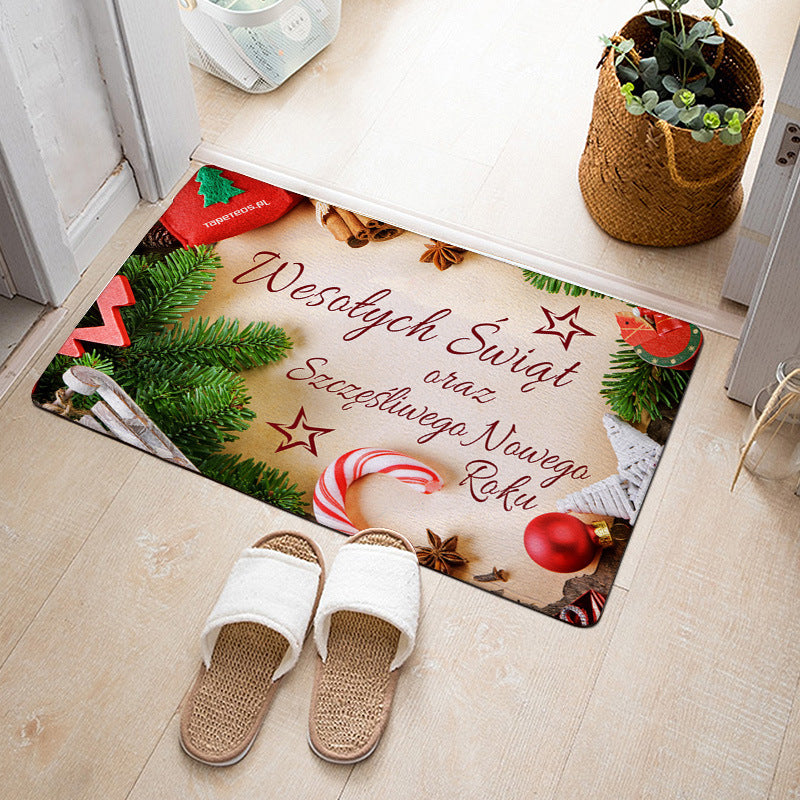 Christmas Floor Mat Bedroom Bathroom Home Absorbent Non-slip Pi-Mart