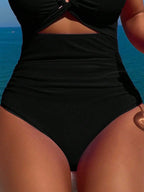 Women's Two-piece Casual Swimsuit P48 Black - SJB-DIAMOND ELITES