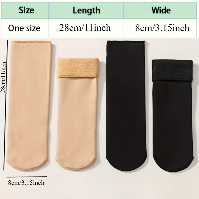 4 Pairs Snow Socks With Plush Lined, Thickened Warm Floor Socks, Winter Cold Cold Warm Socks Lootquake LLC