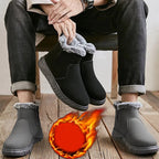 Winter Snow Boots Men V Cutout Shoes With Plush Ankle Boots Pi-Mart