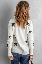Star Print Sweater Pi-Mart