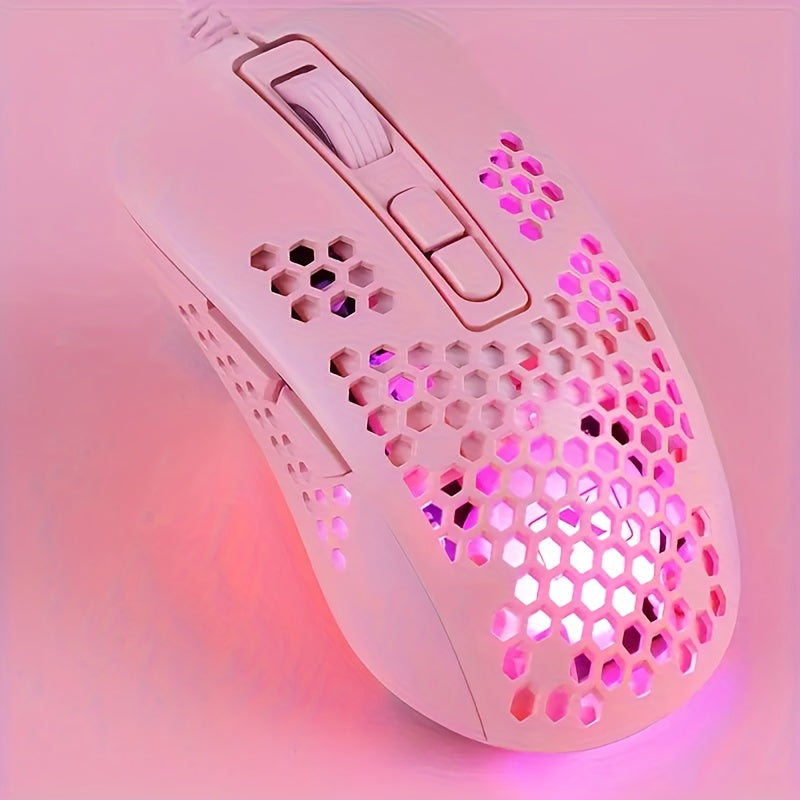 ATTACK SHARK Ultra-Light Wired Gaming Mouse with Honeycomb Design, Breathable Backlighting & USB Optical - Compatible with Windows, Xbox, PS4, Mac, HP, Acer, ATTACK SHARK Lootquake LLC