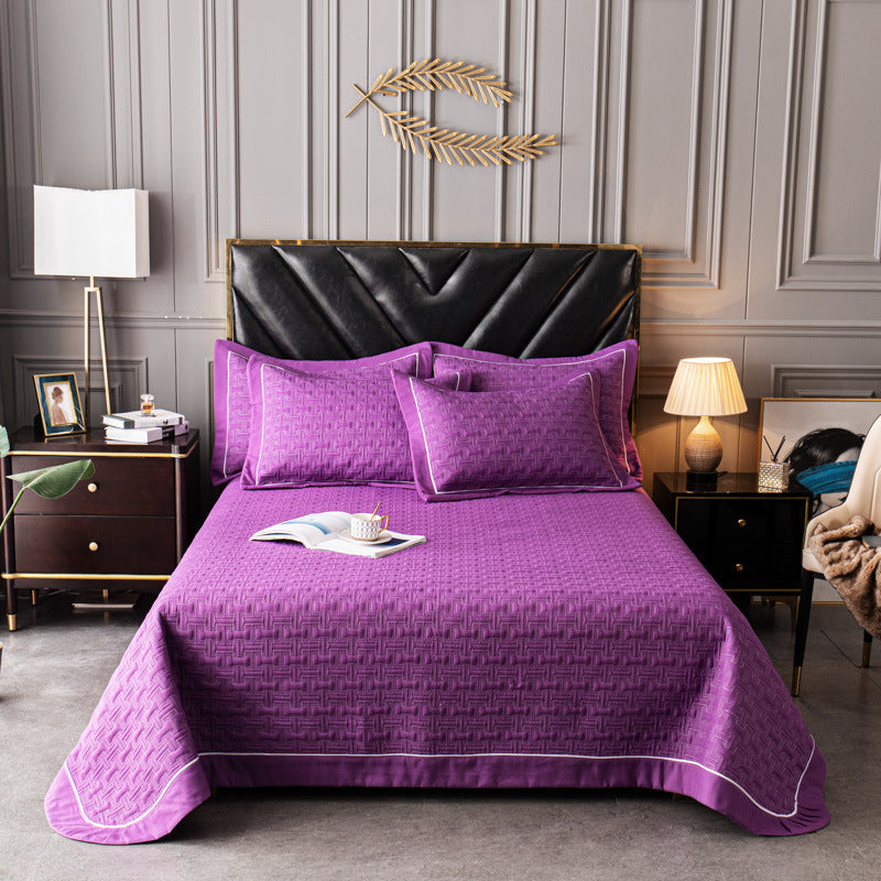 Quilted Padded Continental Bed Cover Three Piece Set Pi-Mart