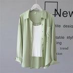 100% cotton casual loose cotton blouse shirt women solid color oversize long blouse shirt  Women - SJB-DIAMOND ELITES