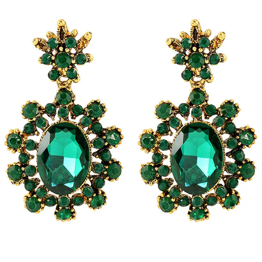 European And American Fashion Cool Vintage Sapphire Stud Earrings Lootquake LLC