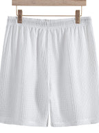 Men's Classic Textured Shorts with Elastic Waist