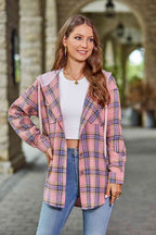Modern Women Plaid Long Sleeve Hooded Jacket Stylish & Comfortable Outerwear For Winter And Autumn Stevvex