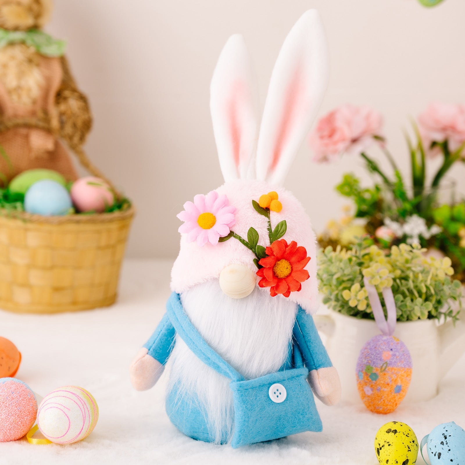 Easter Faceless Gnome Rabbit Doll DIY Handmade Home Decoration Spring Hanging Bunny Ornaments Kids Gifts Pi-Mart