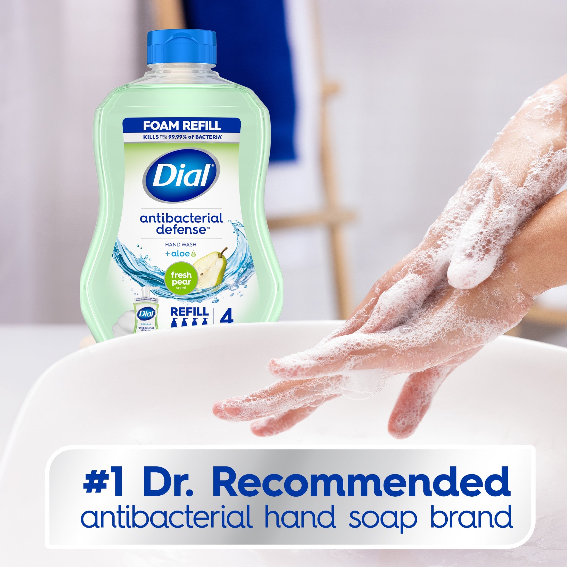 Dial Antibacterial Foaming Hand Wash Refill, Fresh Pear, 30 Ounce EasyOptionXY LLC