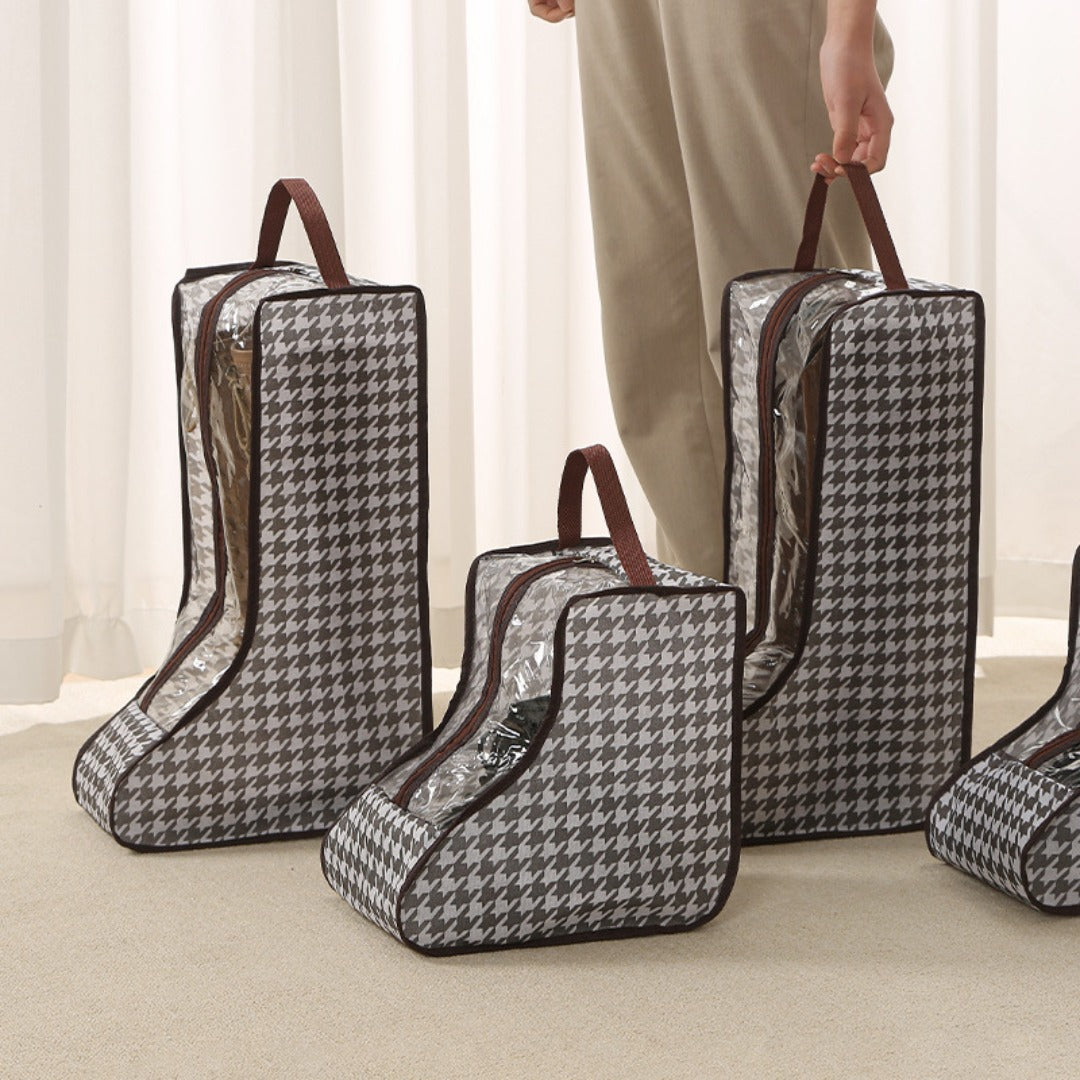 shoe storage bag, multi-functional tote transparent shoe bag, dust-proof and moisture-proof shoe bag, long boots and short boots protective bag. - SJB-DIAMOND ELITES