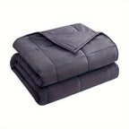 1pc Dark Grey Weighted Blanket for Adults - 10lbs, Breathable Microfiber with Glass Beads, All-Season Comfort for Sleep, Relaxation & Meditation, Soft & Heavy Throw for Better Sleep & Warmth Retention, Allseason Blanket | Con