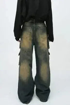 High Waist Jeans with Cargo Pockets