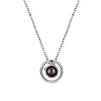 S925 Silver Necklace Female Language Projection