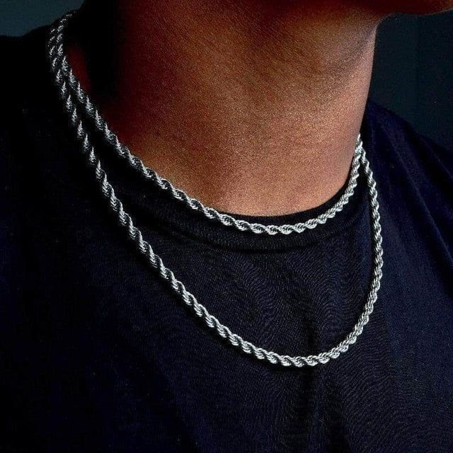 Twisted Rope Links Collar Necklace Pi-Mart